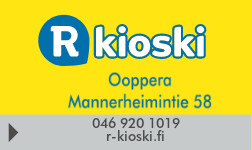 R-kioski Ooppera Mannerheimintie 58 / 1769 Sasha Virranta Oy logo